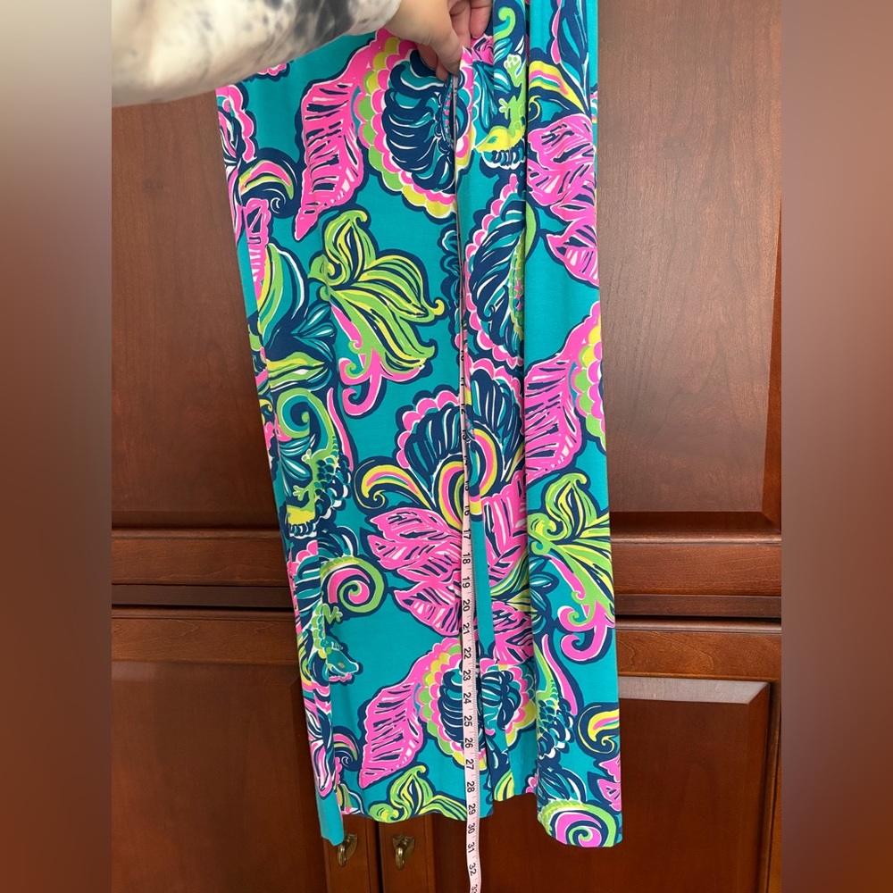 Lilly Pulitzer SAMPLE Georgia May Palazzo Pant Sea Blue Private Island Sz Small - Picture 8 of 10